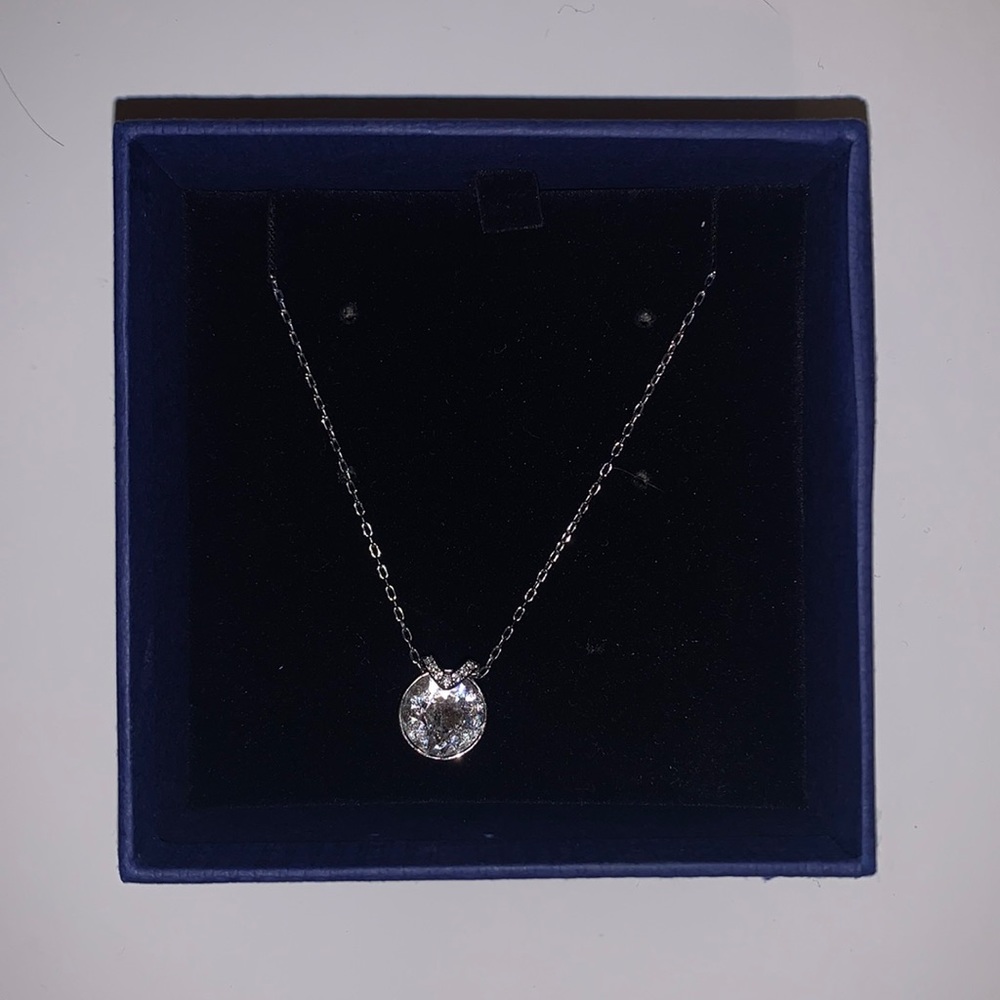 Silver crystal Swarovski pendant